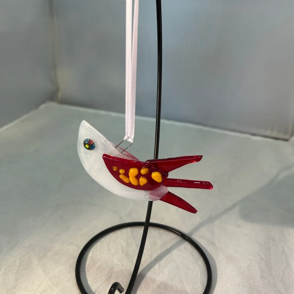 Colorful Glass Bird Ornament